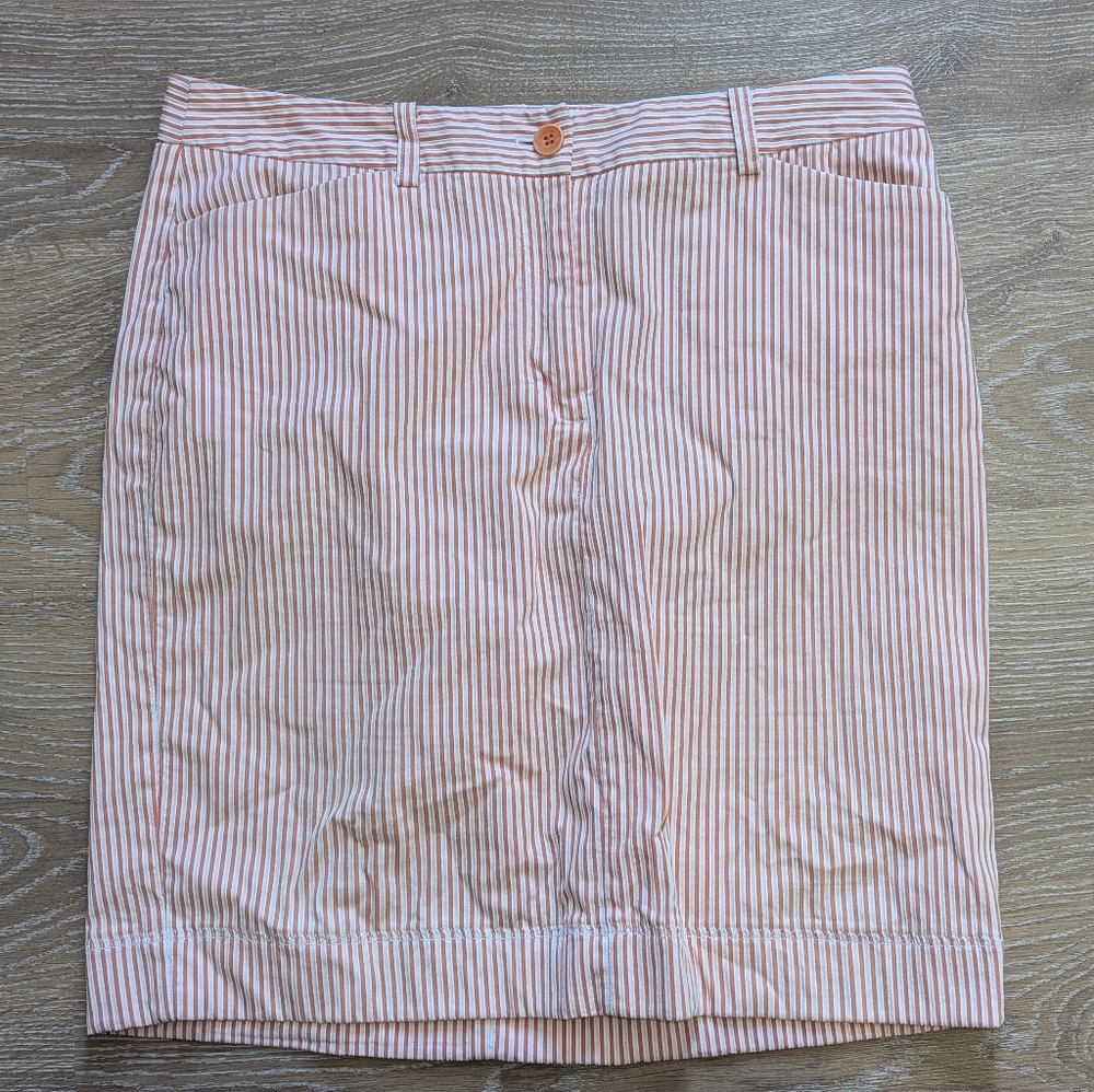 Jones New York Signature Stretch Straight Vertical Stripee Skirt